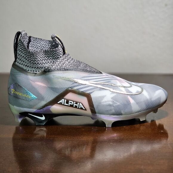 Nike Alpha Menace Elite 3 Football Cleats Flyknit 13 Wolf Grey Black CV0578 001 - Picture 11 of 17